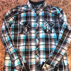 Buckle Long Sleeve Button Down Shirt